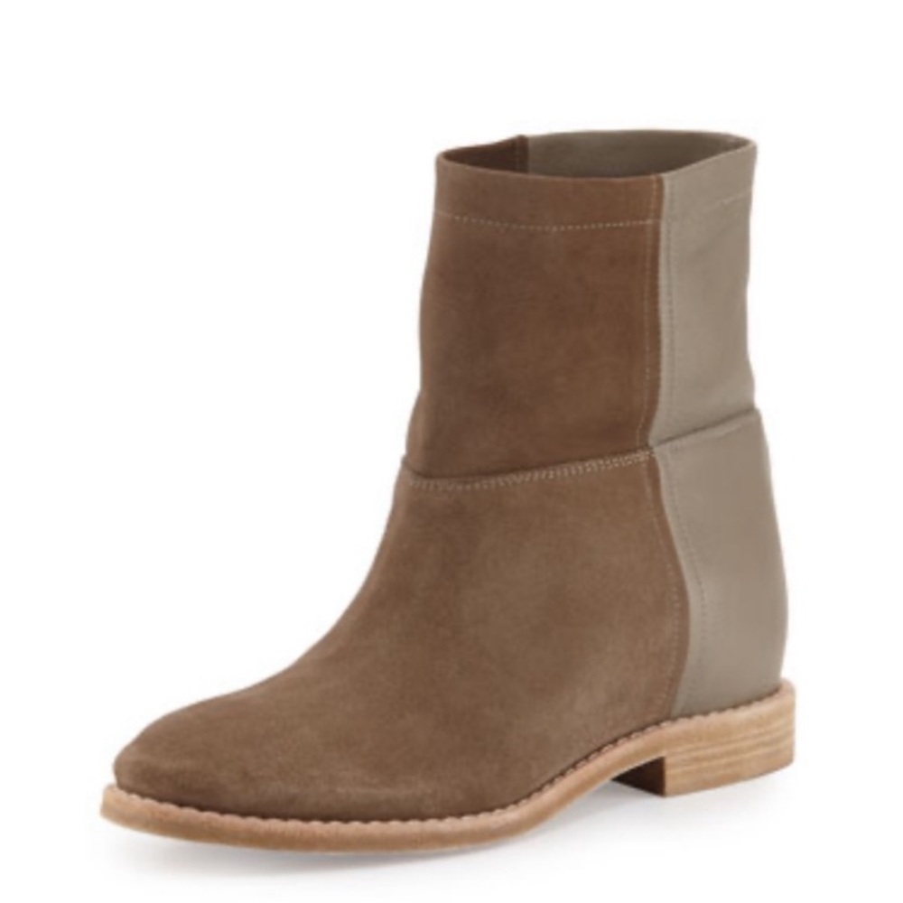 Vince Grayson Suede & Leather Short Boot, Flint